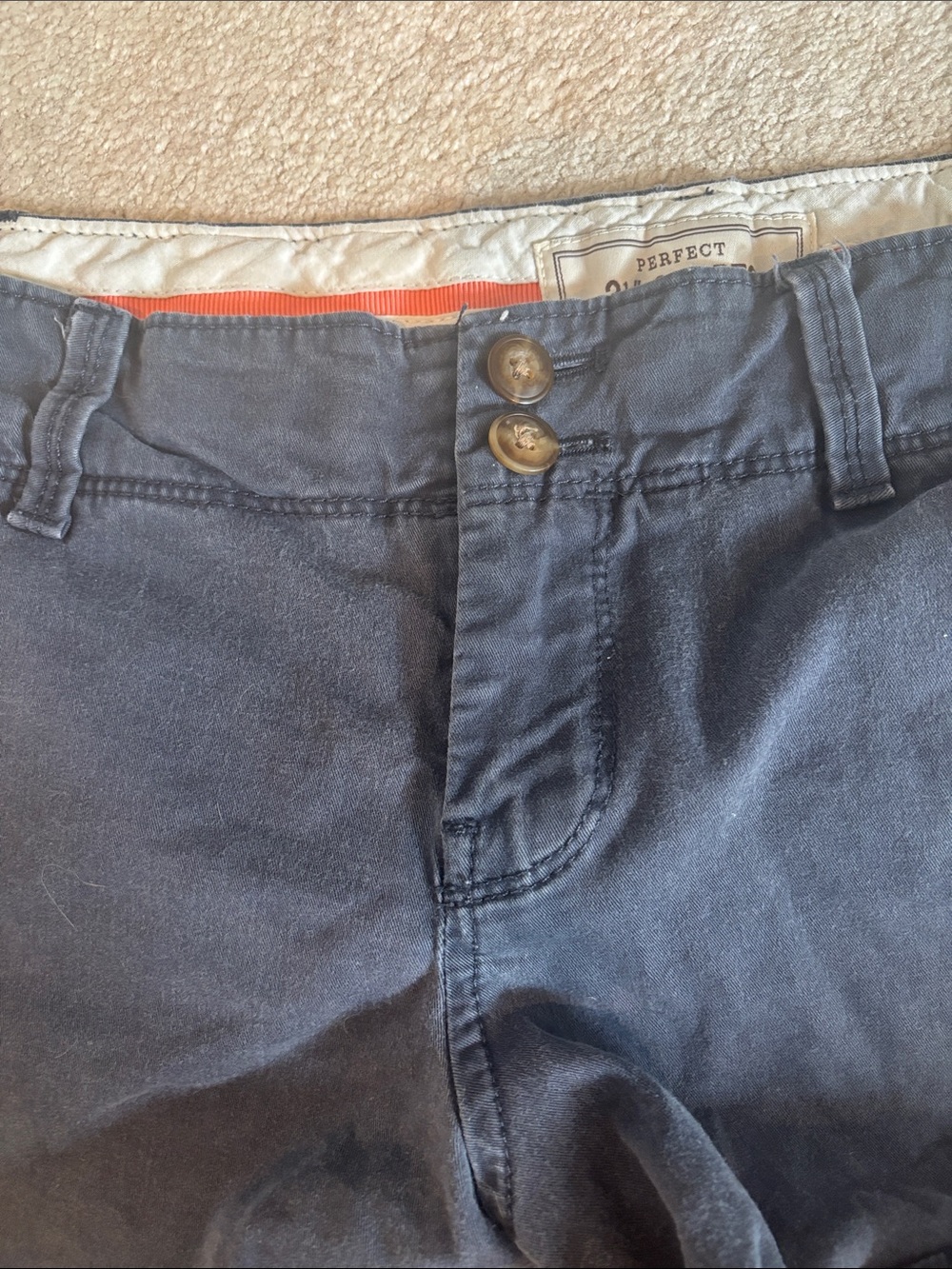 Old Navy 3 1/2 Dark Blue Khaki Shorts - Picture 5 of 6